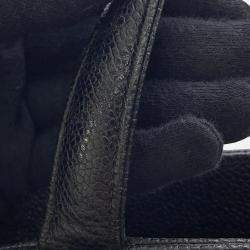 Pre Owned Chanel Deca Coco Black Caviar Leather Tote Bag