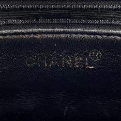 Pre Owned Chanel Deca Coco Black Caviar Leather Tote Bag