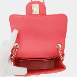Pre Owned Chanel Matelassé Pink Caviar Leather Chain Shoulder Bag