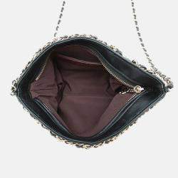 Pre Owned Chanel CC Chain Black Lambskin Shoulder Bag