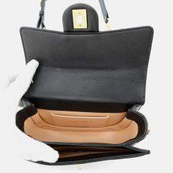 Pre Owned Chanel Matelasse Chain Shoulder Bag Black Lambskin