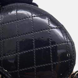 Pre Owned Chanel Mini Vanity Black Patent Leather Shoulder Bag