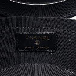 Pre Owned Chanel Mini Vanity Black Patent Leather Shoulder Bag