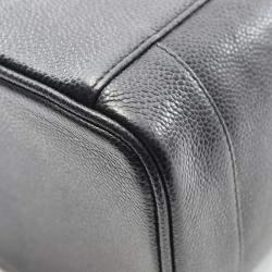 Pre Owned Chanel Cc Logo Vanity Handbag Calfskin Black Ghw Coco