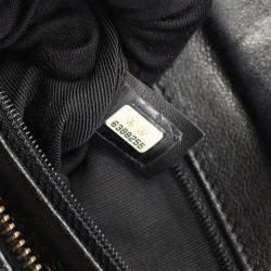 Pre Owned Chanel Matelasse Chain Handbag Calfskin Black Ghw coco Cc