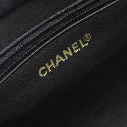 Pre Owned Chanel Matelasse Chain Handbag Calfskin Black Ghw coco Cc