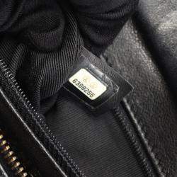 Pre Owned Chanel Matelasse Chain Handbag Calfskin Black Ghw coco Cc
