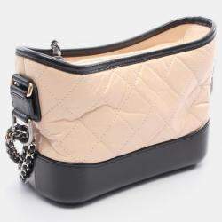 Pre Owned Chanel Gabriel De Chanel Small Beige/Black Hobo Chain Shoulder Bag
