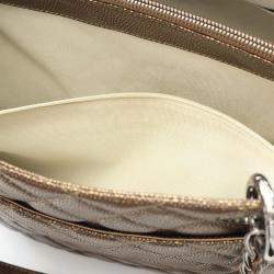 Pre Owned Chanel Matelasse Grand Shopping Tote Gst Bag A50995 Calfskin Gold Shw