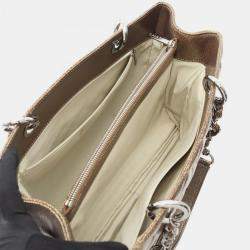 Pre Owned Chanel Matelasse Grand Shopping Tote Gst Bag A50995 Calfskin Gold Shw