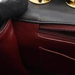 Pre Owned Chanel Jumbo Matelasse 34 Chain Shoulder Bag Lambskin Black