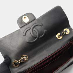 Pre Owned Chanel Jumbo Matelasse 34 Chain Shoulder Bag Lambskin Black