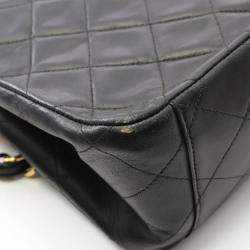 Pre Owned Chanel Jumbo Matelasse 34 Chain Shoulder Bag Lambskin Black
