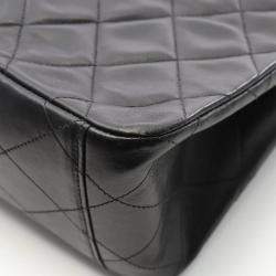 Pre Owned Chanel Jumbo Matelasse 34 Chain Shoulder Bag Lambskin Black
