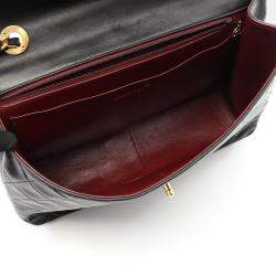 Pre Owned Chanel Jumbo Matelasse 34 Chain Shoulder Bag Lambskin Black