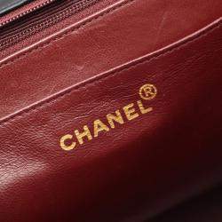 Pre Owned Chanel Jumbo Matelasse 34 Chain Shoulder Bag Lambskin Black