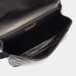 Pre Owned Chanel Quilted Black Leather Chain Shoulder Bag