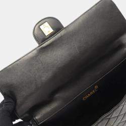 Pre Owned Chanel Quilted Black Leather Chain Shoulder Bag