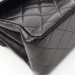 Pre Owned Chanel Quilted Black Leather Chain Shoulder Bag