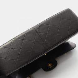 Pre Owned Chanel Quilted Black Leather Chain Shoulder Bag