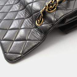 Pre Owned Chanel Quilted Black Leather Chain Shoulder Bag