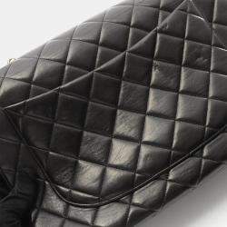 Pre Owned Chanel Jumbo Matelasse 30 Single Flap Chain Shoulder Bag Lambskin