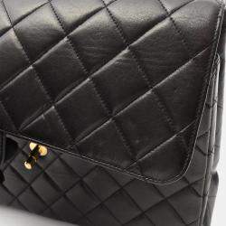 Pre Owned Chanel Jumbo Matelasse 30 Single Flap Chain Shoulder Bag Lambskin