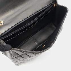 Pre Owned Chanel Jumbo Matelasse 30 Single Flap Chain Shoulder Bag Lambskin