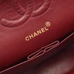 Pre Owned Chanel Matelasse Double Flap Shoulder Bag Lambskin Black Ghw
