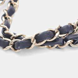 Pre Owned Chanel Matelasse Double Flap Chain Shoulder Bag Fabric Leather Beige Multi Ghw