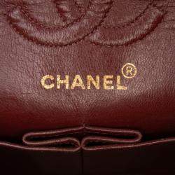 Pre Owned Chanel Black Small Classic Lambskin Double Flap