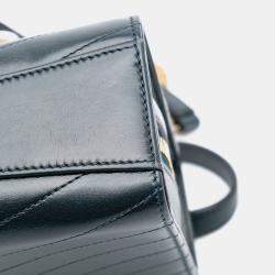 Pre Owned Chanel Green CC Chevron Calfskin Medal Flap