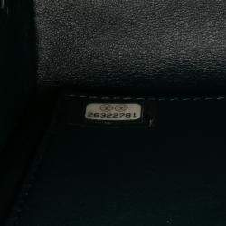 Pre Owned Chanel Green CC Chevron Calfskin Medal Flap