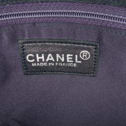 Pre Owned Chanel Black Mini Suede Studded Fringe Tote