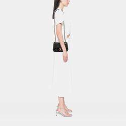 Pre Owned Chanel Grey Mini Rectangular Quilted Denim Mood Flap