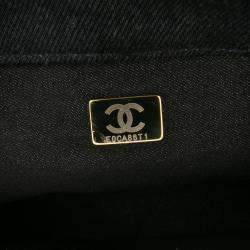 Pre Owned Chanel Grey Mini Rectangular Quilted Denim Mood Flap