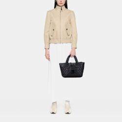 Pre Owned Chanel Black Small Quilted Nylon Coco Cocoon Tote