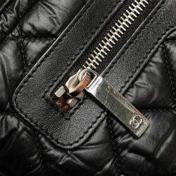 Pre Owned Chanel Black Small Quilted Nylon Coco Cocoon Tote