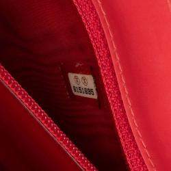 Pre Owned Chanel Red Vinyl Hologram CC Shoulder Bag