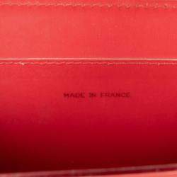 Pre Owned Chanel Red Vinyl Hologram CC Shoulder Bag