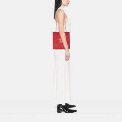 Pre Owned Chanel Red Vinyl Hologram CC Shoulder Bag