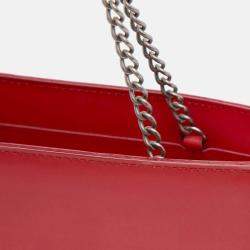 Pre Owned Chanel Red Vinyl Hologram CC Shoulder Bag