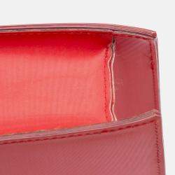 Pre Owned Chanel Red Vinyl Hologram CC Shoulder Bag