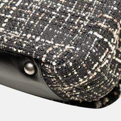 Pre Owned Chanel Black XXL CC Tweed Single Flap