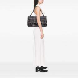 Pre Owned Chanel Black XXL CC Tweed Single Flap