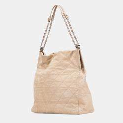 Pre Owned Chanel Beige Iridescent Calfskin Sea Hit Tote