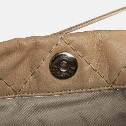 Pre Owned Chanel Beige Iridescent Calfskin Sea Hit Tote