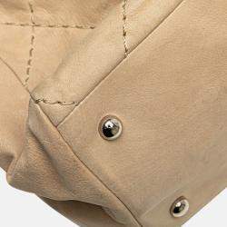 Pre Owned Chanel Beige Iridescent Calfskin Sea Hit Tote