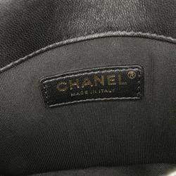 Pre Owned Chanel Black Lambskin CC Antico Flap Bag