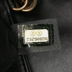 Pre Owned Chanel Black Lambskin CC Antico Flap Bag